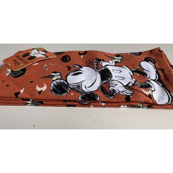 2 Pack Disney Mickey Mouse Halloween Kitchen Towels Jack O Lantern Witch Hat NEW - Picture 12 of 12